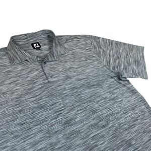 FootJoy Polo Men's XXL Stretch Short Sleeve‎ Golf Embroidered Gray Marled